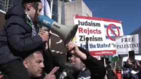 Vídeo: Estadounidenses protestan contra cumbre de lobby sionista