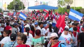 Sandinistas marchan en Nicaragua en respaldo a Ortega