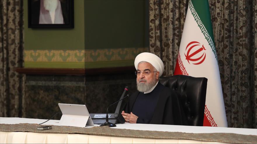 El presidente de Irán, Hasan Rohani, en una reunión del comité nacional de la lucha contra el nuevo coronavirus, Teherán, 16 de marzo de 2020. (Foto: president.ir)