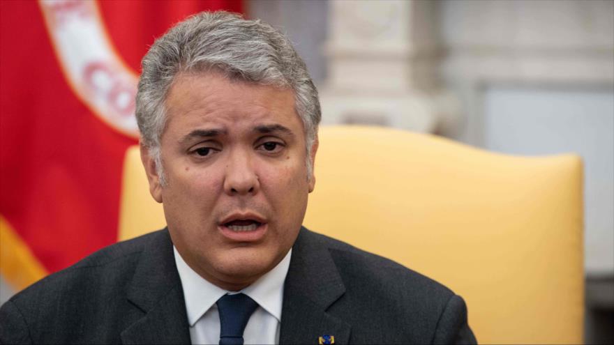 El presidente de Colombia, Iván Duque, habla en una reunión en EE.UU., 2 de marzo de 2020. (Foto: AFP)