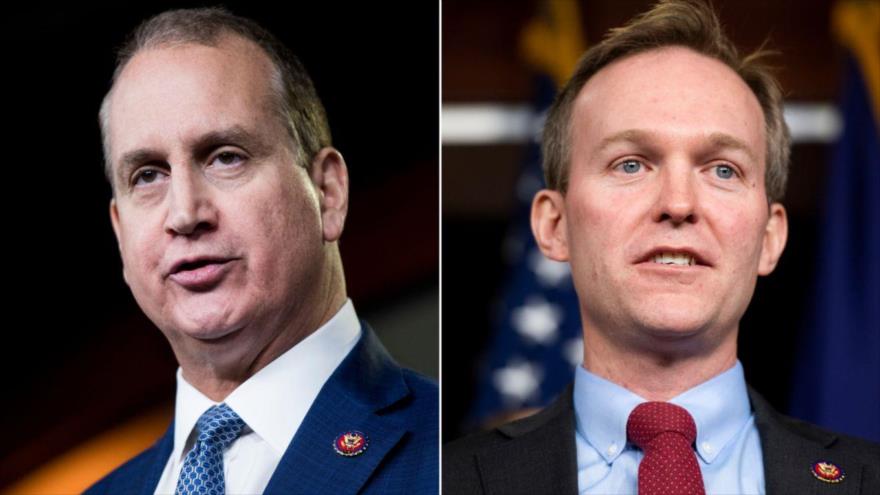Mario Díaz-Balart (izq.) y Ben McAdams, dos congresistas estadounidenses con coronavirus.