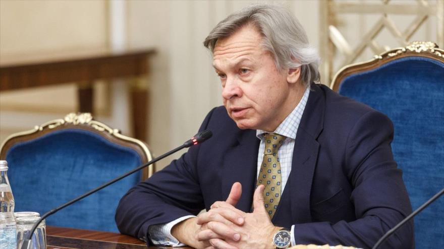 Alexéi Pushkov, presidente del Comité de Política de Información del Consejo de la Federación Rusa.