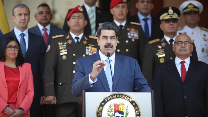 El presidente de Venezuela, Nicolás Maduro, habla durante una conferencia de prensa en Caracas,12 de marzo de 2020. (Foto: AFP)