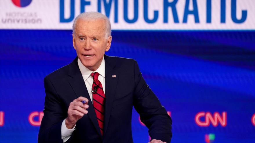 El exvicepresidente de EE.UU. Joe Biden ofrece un discurso en Washington D.C. (EE.UU.), 15 de marzo de 2020. (Foto: Reuters)