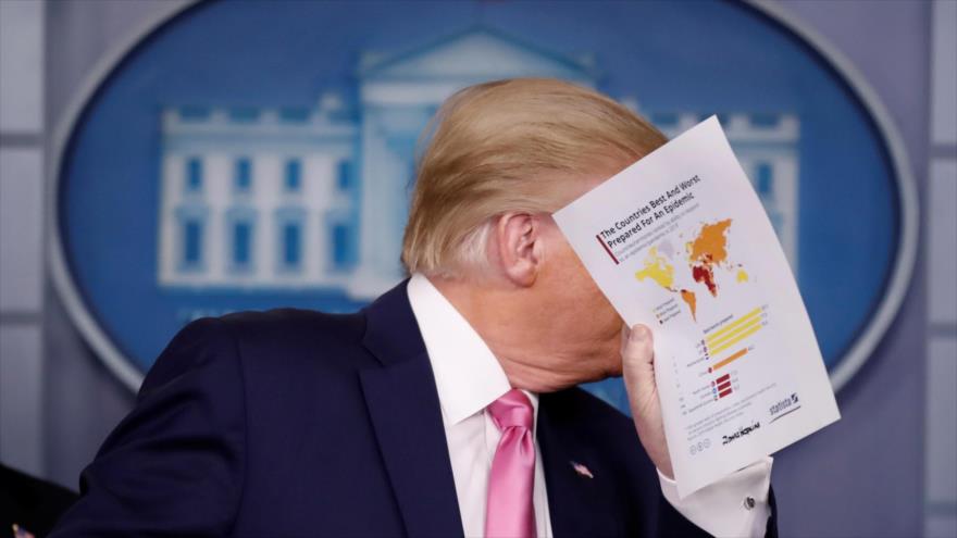 El presidente de EE.UU., Donald Trump, en una conferencia de prensa sobre el COVID-19 en la Casa Blanca, 26 de febrero de 2020. (Foto: Reuters)