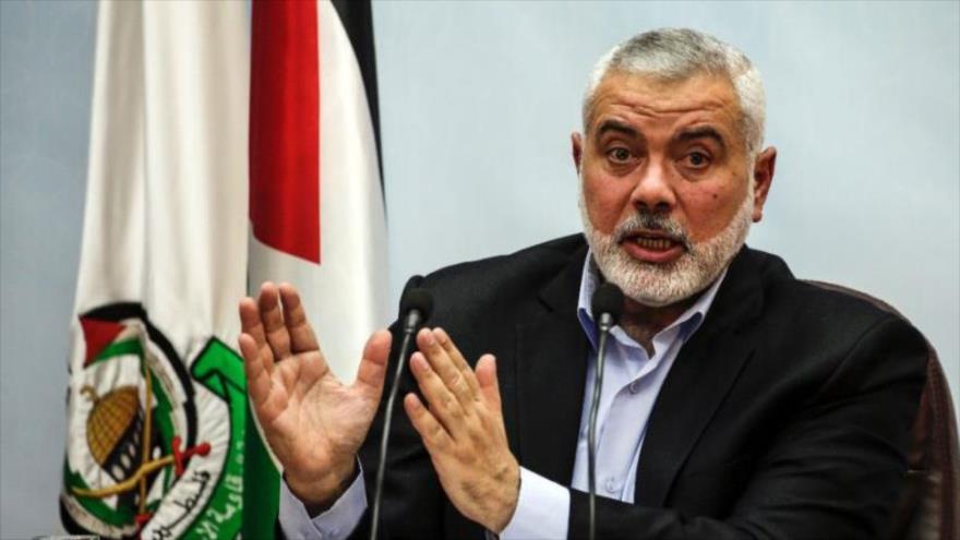El líder del Movimiento de la Resistencia Islámica de Palestina (HAMAS), Ismail Haniya, en un acto en Gaza, 23 de enero de 2018. (Foto: AFP)