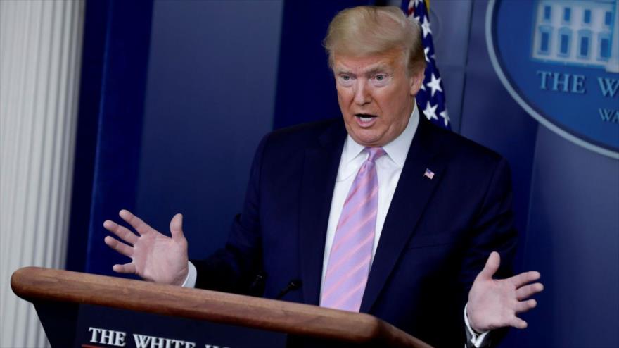 El presidente de EE.UU., Donald Trump, habla en una rueda de prensa en la Casa Blanca, 10 de abril de 2020 (Foto: Reuters)