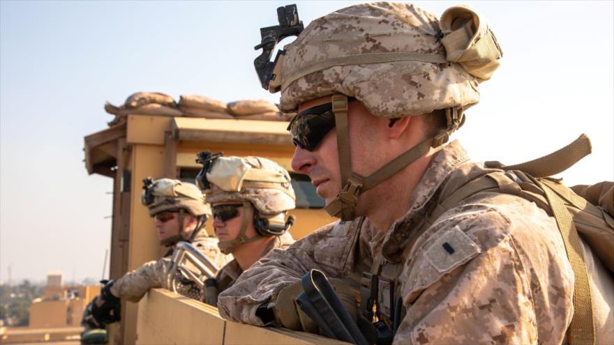 Marines estadounidenses en el complejo de la embajada de EE.UU. en Bagdad (capital de Irak), 3 de enero de 2020. (Foto: Reuters)