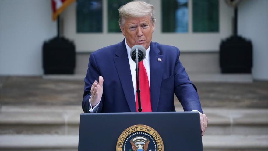 El presidente de EE.UU., Donald Trump, Washington D.C., 14 de abril 2020. (Foto: AFP)