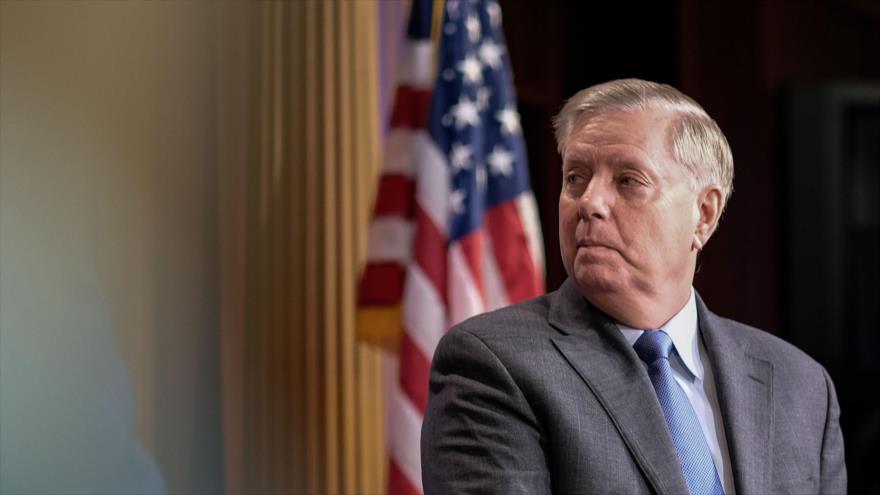 El senador estadounidense, Lindsey Graham, en una conferencia de prensa en el Capitolio de EE.UU., Washington, 24 de enero de 2020. (Foto: AFP)