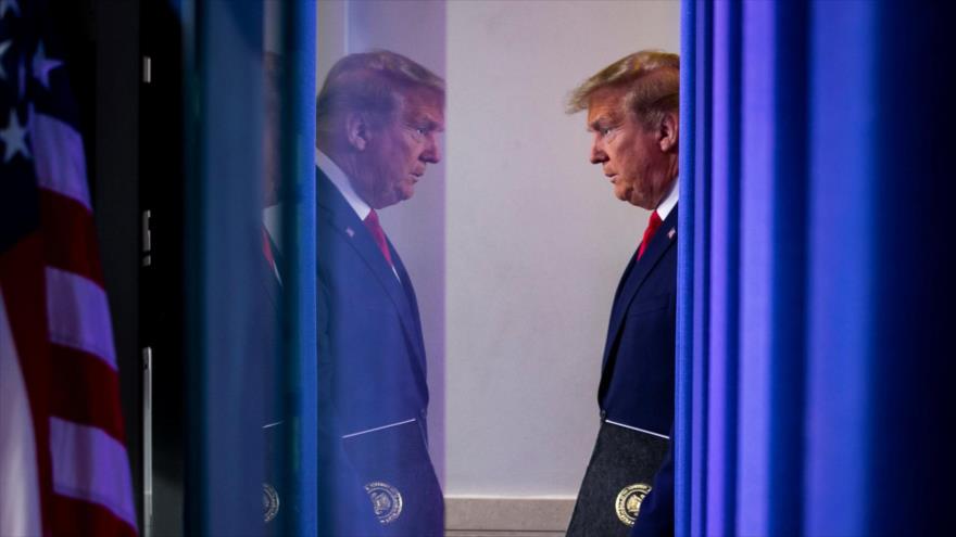 El presidente de EE.UU., Donald Trump, en la Casa Blanca, Washington D.C., 19 de abril de 2020. (Foro: Reuters)