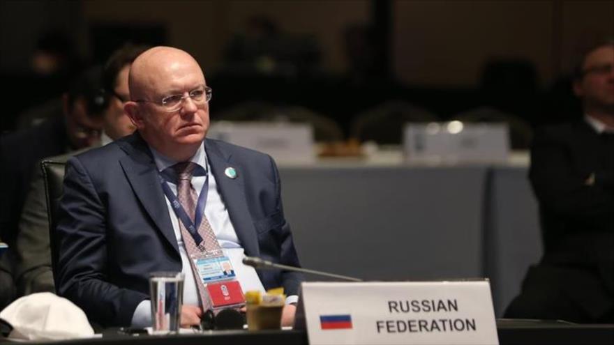 El representante permanente de Rusia ante la Organización de las Naciones Unidas (ONU), Vasili Nebenzia.