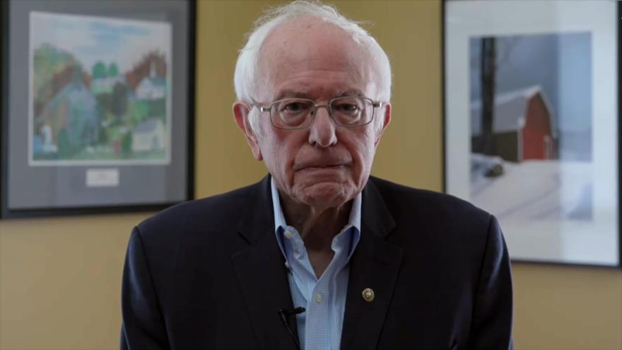 Captura de vídeo de la campaña presidencial de Bernie Sanders, 8 de abril de 2020, Burlington, Vermont, EE.UU. (Foto: AFP)