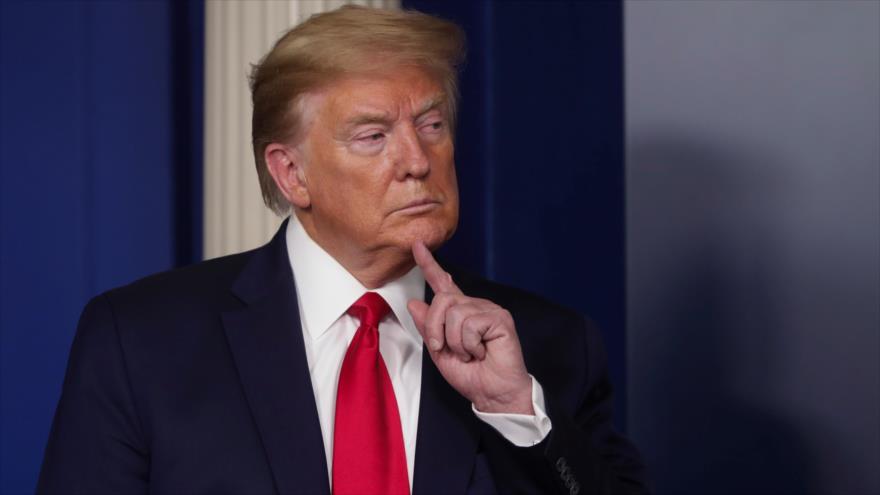 El presidente de EE.UU., Donald Trump, durante una sesión en la Casa Blanca en Washington D.C., 23 de abril de 2020. (Foto: Reuters)