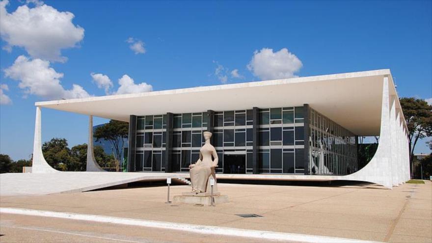 Fachada del Palacio del Tribunal Supremo Federal de Brasil, ubicado en Brasilia, la capital.