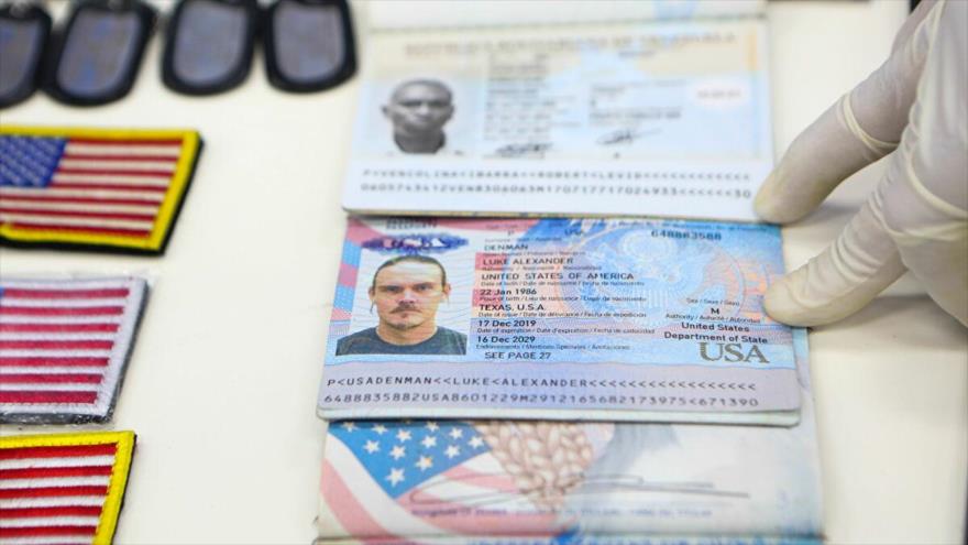 Pasaportes de los militares estadounidenses capturados por las fuerzas de Venezuela por actos de terrorismo.