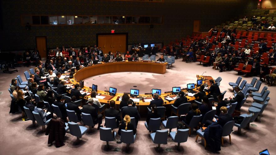 Una reunión del Consejo de Seguridad de la ONU en Nueva York, EE.UU., 12 de febrero de 2020. (Foto: AFP)