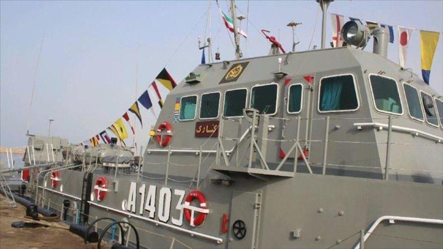 El buque logístico Konarak de la Armada iraní.