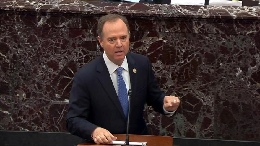 El presidente del Comité de Inteligencia de la Cámara de Representantes, Adam Schiff, en el Capitolio de EE.UU., 30 de enero de 2020. (Foto: AFP)