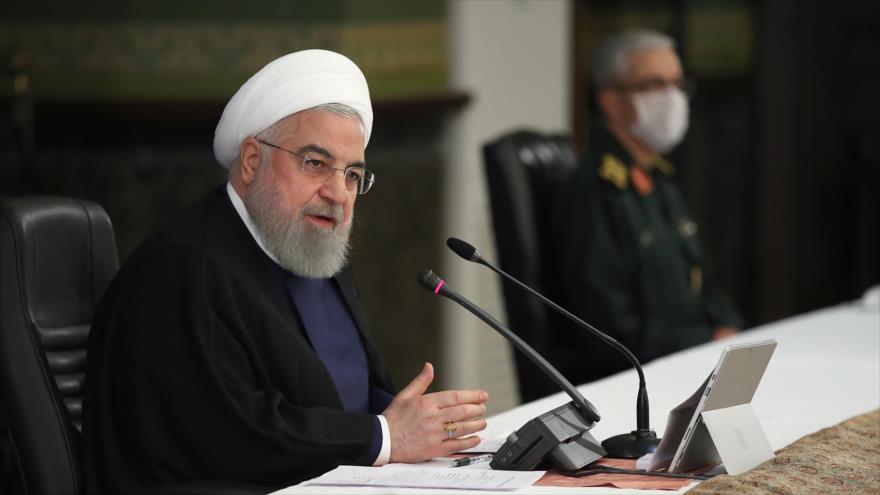El presidente de Irán, Hasan Rohani, en una reunión del comité nacional de la lucha contra la COVID-19, 10 de mayo de 2020. (Foto: President.ir)
