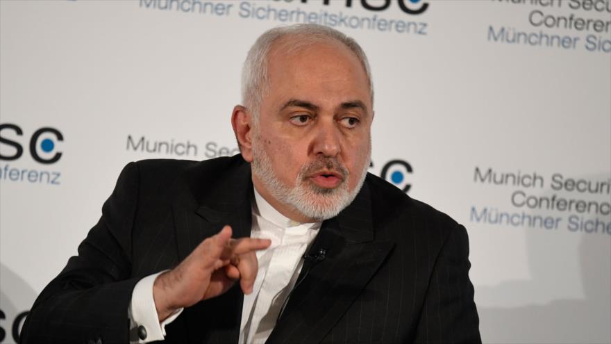 El canciller de Irán, Mohamad Yavad Zarif, habla en la 56.ª Conferencia de Seguridad de Múnich en el sur de Alemania, 15 de febrero de 2020. (Foto: AFP)