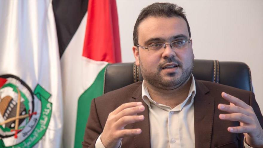 Hazem Qasem, un portavoz del Movimiento de Resistencia Islámica de Palestina (HAMAS).
