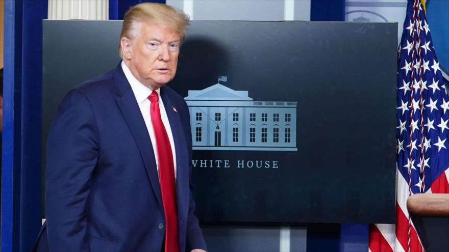 El presidente estadounidense, Donald Trump, en una rueda de prensa realizada en la Casa Blanca, Washington D.C. (la capital), 22 de mayo de 2020. (Foto: AFP)