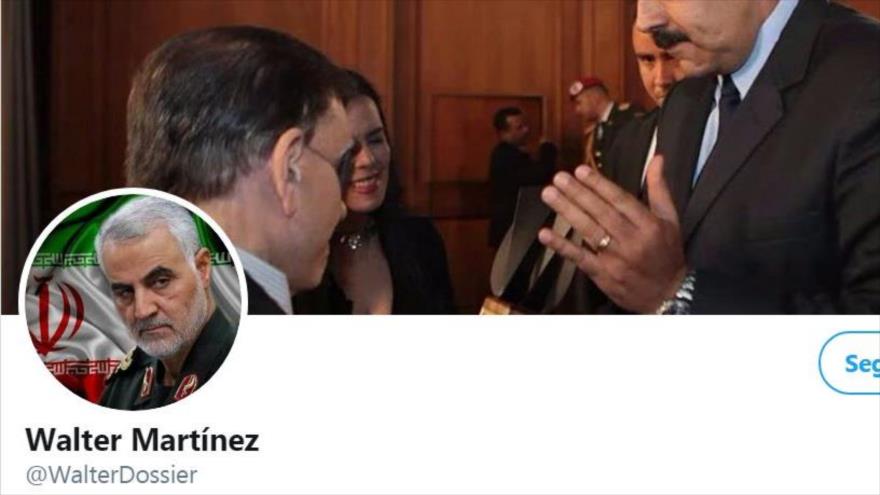 Foto del perfil de Twitter del periodista nacionalizado venezolano Walter Martínez.