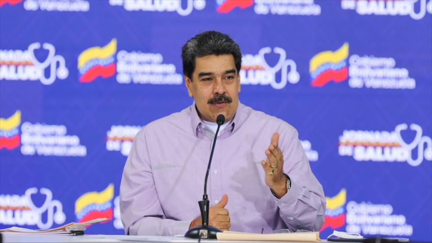 El presidente venezolano, Nicolás Maduro, en el Palacio de Miraflores, 14 de mayo de 2020. (Foto: AFP)