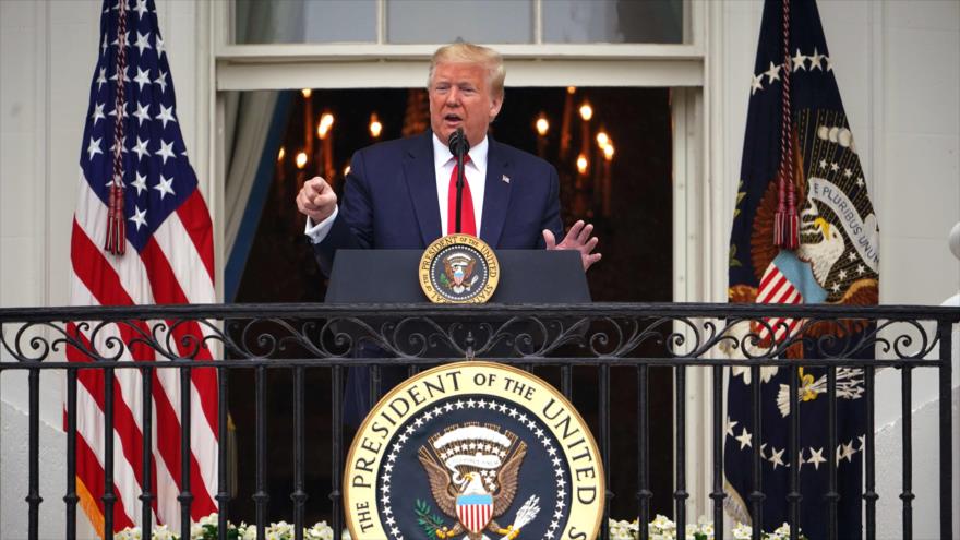 El presidente de EE.UU., Donald Trump, en un acto en la Casa Blanca, Washington DC., 22 de mayo de 2020. (Foto: AFP)
