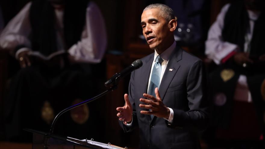 El expresidente estadounidense Barack Obama durante un evento en Baltimore, estado de Maryland, EE.UU., 25 de octubre de 2019. (Foto: AFP)