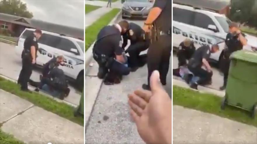Otro policía aprieta con su rodilla el cuello de un negro en EEUU | HISPANTV