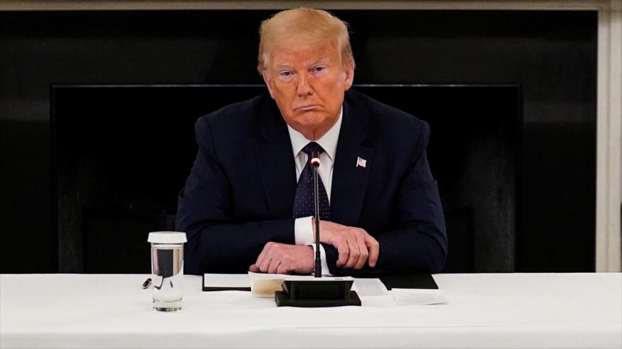 El presidente de EE.UU., Donald Trump, durante una reunión en la Casa Blanca, 8 de junio de 2020. (Foto: Reuters)