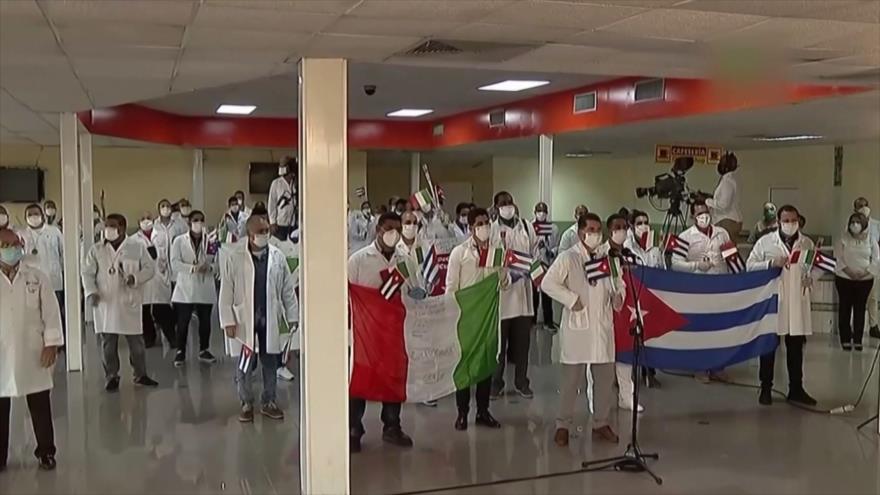 Arriba a Cuba brigada médica que combatió la COVID-19 en Italia | HISPANTV