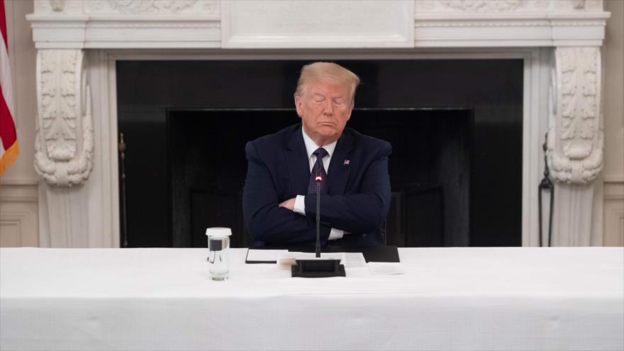 El presidente de EE.UU., Donald Trump, durante una reunión en la Casa Blanca, 8 de junio de 2020. (Foto: Reuters)