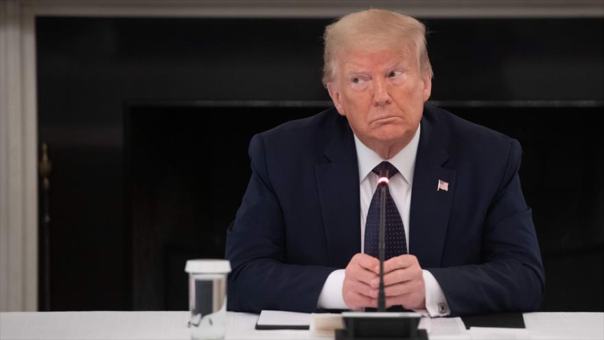 El presidente de EE.UU. Donald Trump en una reunión celebrada en la Casa Blanca, Washington (la capital), 8 de junio de 2020. (Foto: AFP)