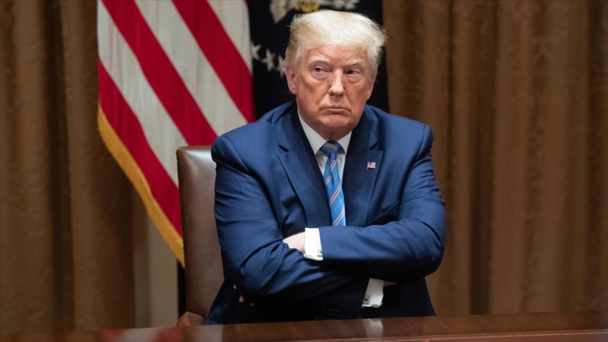 El presidente de EE.UU., Donald Trump, durante una reunión en la Casa Blanca en Washington, 15 de junio de 2020. (Foto: AFP)