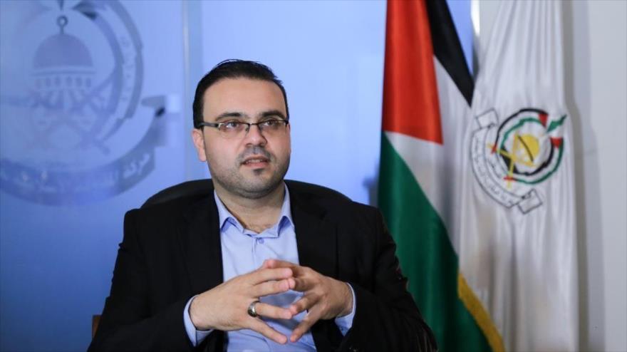 Hazem Qasem, un portavoz del Movimiento de Resistencia Islámica Palestina (HAMAS).