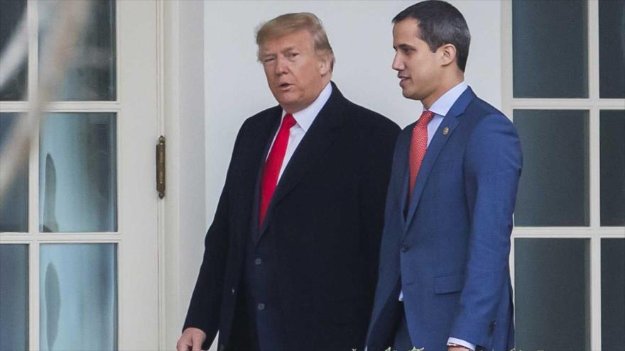 El presidente de EE.UU., Donald Trump (izq.), junto al líder opositor venezolano Juan Guaidó.