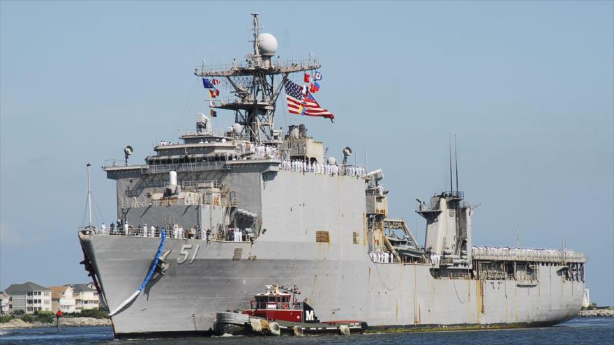 El buque de desembarco anfibio Oak Hill de la Marina de Estados Unidos.