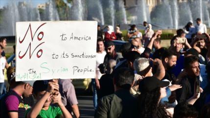 FEARAB-América condena criminal bloqueo de EEUU contra Siria