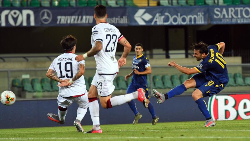 Delantero italiano marca un golazo en el reinicio de la Serie A