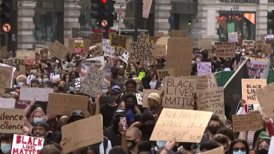 Protestan en Europa por asesinato de Floyd en EEUU