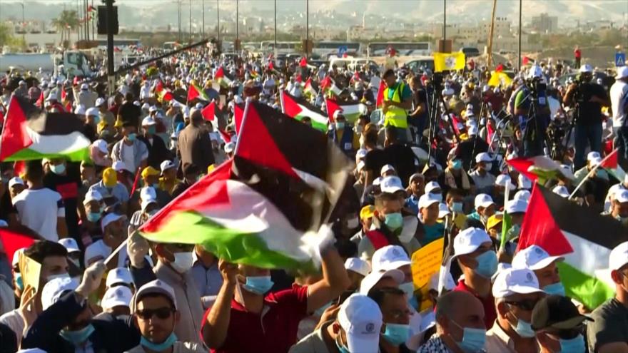 Palestinos protestan contra el nuevo plan expansionista israelí
