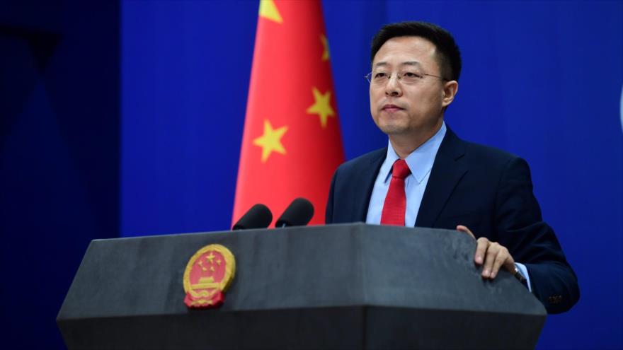El portavoz del Ministerio de Asuntos Exteriores de China, Zhao Lijian.