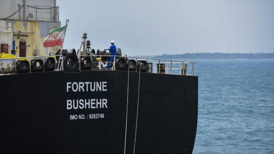 El petrolero iraní Fortune en el puerto de la refinería El Palito, en Venezuela, 25 de mayo de 2020. (Foto: AFP)