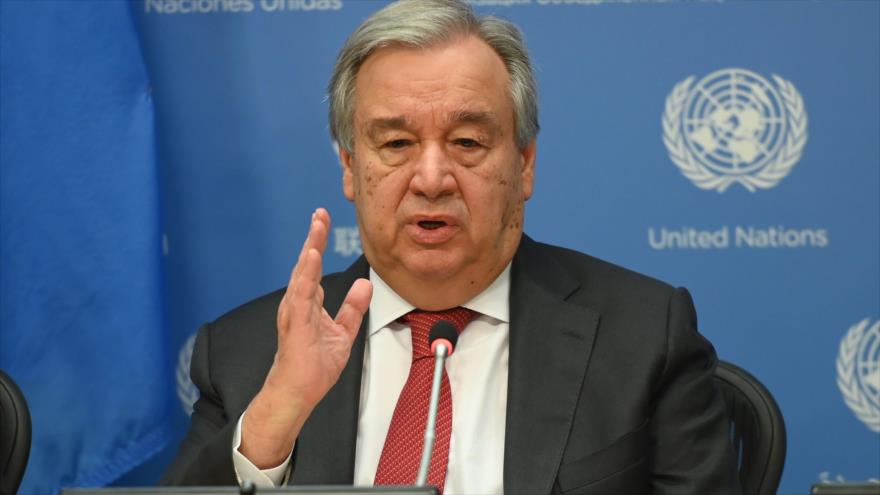 El secretario general de la Organización de las Naciones Unidas (ONU), Antonio Guterres, 4 de febrero de 2020. (Foto: AFP)