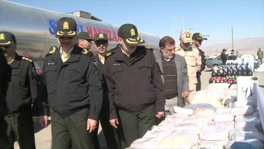 Fuerzas de seguridad iraníes incautan gran cantidad de narcóticos en la provincia de Jorasan del Sur.
