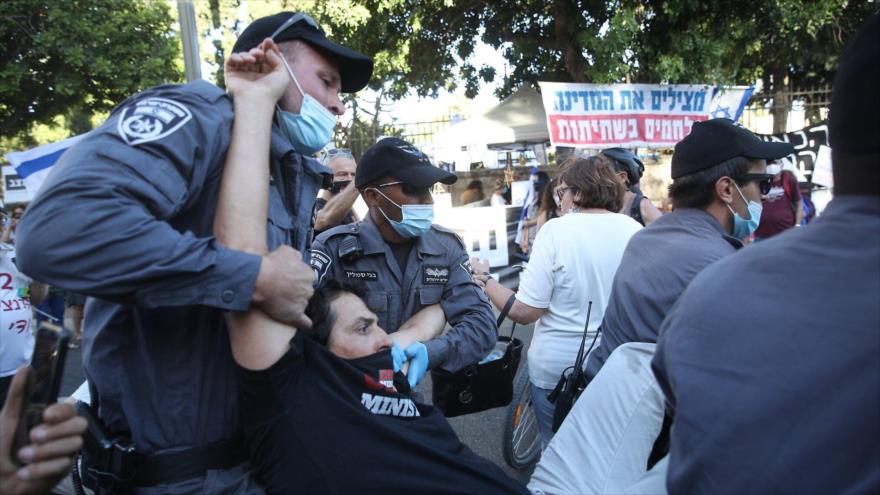 Vídeo: Israelíes protestan frente a la residencia de Netanyahu