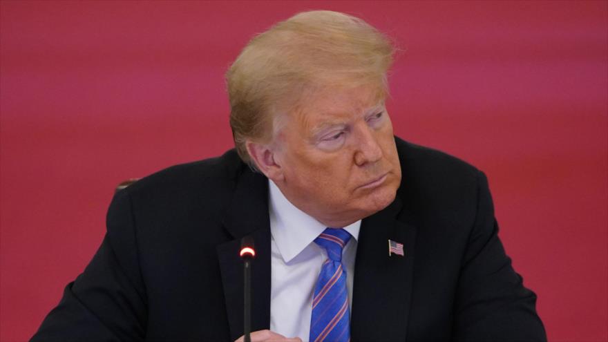 El presidente de EE.UU., Donald Trump, durante una reunión en la Casa Blanca en Washington D.C., la capital, 26 de junio de 2020. (Foto: AFP)